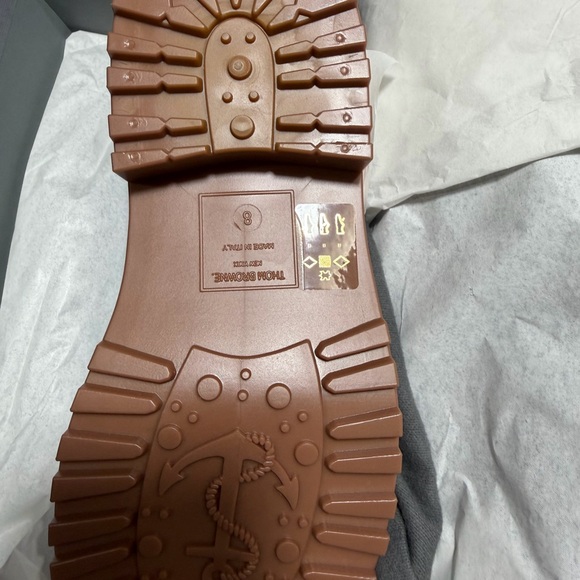 Thom Browne Light Blue Ankle Boots with Brown Soles - Picture 7 of 7